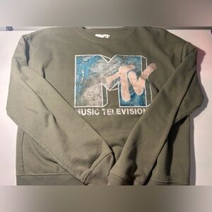 MTV crew neck, army green